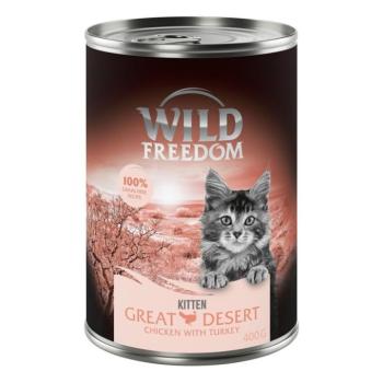 12x400g Wild Freedom Kitten Great Desert - pulyka & csirke nedves macskatáp kép