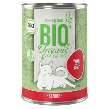 12x400g zooplus Bio Senior bio marha nedves macskatáp kép