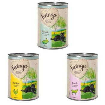 12x410g Feringa Single Meat Menü nedves macskatáp- Vegyes csomag I (3 fajta): csirke, nyúl, bárány kép