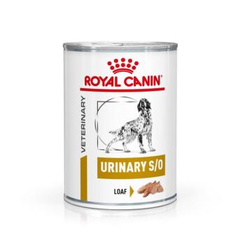 12x410g Royal Canin Veterinary Canine Urinary S/O Mousse nedves kutyatáp kép