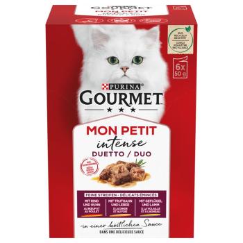 12x50g Gourmet Mon Petit Duetti hús (marha, csirke) nedves macskatáp kép