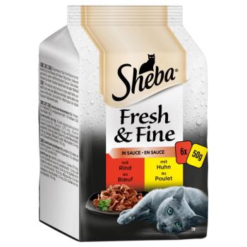 12x50g Sheba Fresh & Fine finom változatosság szószban nedves macskatáp kép