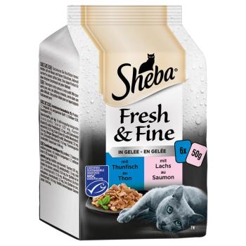 12x50g Sheba Fresh & Fine tonhal & lazac aszpikban nedves macskatáp kép