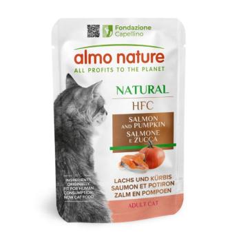 12x55g Almo Nature HFC aszpikban lazac & tök nedves macskatáp kép