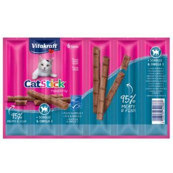 12x6g Vitakraft Cat Stick Mini macskasnack - lepényhal & omega-3 kép