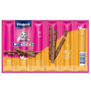 12x6g Vitakraft Cat Stick Mini macskasnack- Szárnyas & máj kép