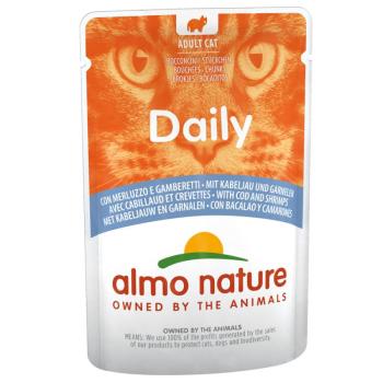 12x70g  Almo Nature Daily Menu nedves macskatáp-Tőkehal & garnéla kép