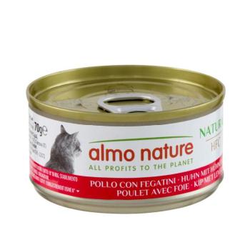12x70g Almo Nature HFC Natural Csirke & csirkemáj nedves macskatáp kép