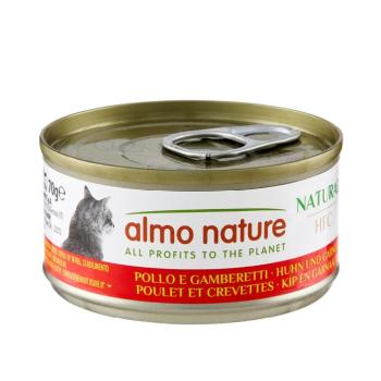 12x70g Almo Nature HFC Natural csirke & garnéla nedves macskatáp kép