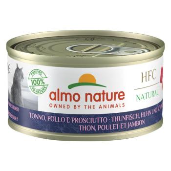 12x70g Almo Nature HFC Natural Tonhal, csirke & sonka nedves macskatáp kép