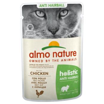 12x70g Almo Nature Holistic Anti Hairball nedves macskatáp-csirke kép