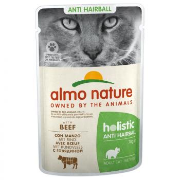 12x70g Almo Nature Holistic Anti Hairball nedves macskatáp-marha kép