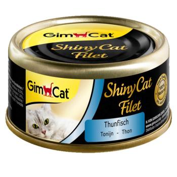 12x70g GimCat ShinyCat tonhal konzerv nedves macskatáp kép