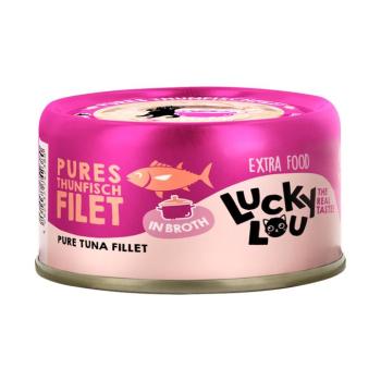 12x70g Lucky Lou Extra Food tonhalfilé levesben nedves macskaeledel kép