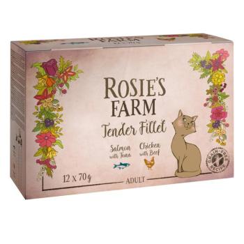 12x70g Rosie's Farm Tender Filet nedves macskatáp Mix (2 változattal) kép