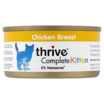 12x75g Thrive Complete Kitten csirke nedves kiscicatáp kép