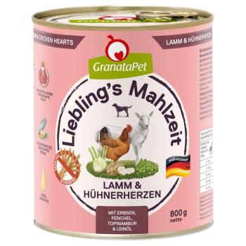 12x800g Liebling´s Mahlzeit nedves kutyatáp- Bárány & csirkeszív kép