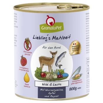 12x800g Liebling´s Mahlzeit nedves kutyatáp-Vad & lazac, zöldséggyökér, édeskömény, alma & repceolaj kép