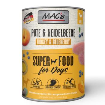 12x800g MAC's Adult Pulyka & áfonya nedves kutyatáp kép