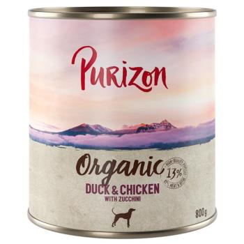 12x800g Purizon Organic Kacsa, csirke & cukkini nedves kutyatáp kép