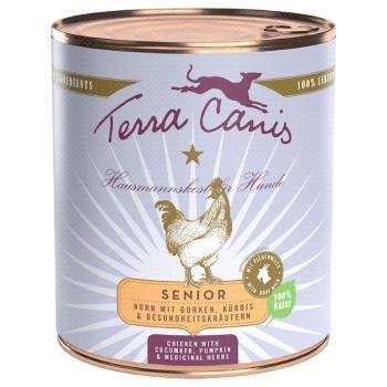 12x800g Terra Canis Senior Csirke, uborka, tök & gyógynövények nedves kutyatáp kép