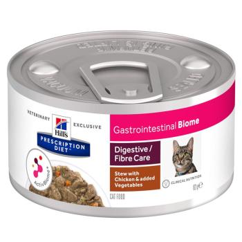 12x82g Hill's Prescription Diet Feline Gastrointestinal Biome csirke & zöldség nedves macskatáp kép