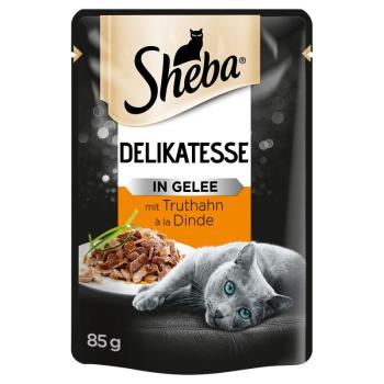 12x85 g Sheba Ínyencségek aszpikban pulyka tasakos macskatáp kép