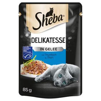 12x85 g Sheba Ínyencségek aszpikban tonhal tasakos macskatáp kép