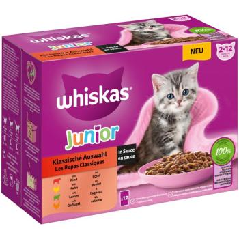 12x85 g Whiskas Junior klasszikus válogatás szószban nedves macskatáp kép