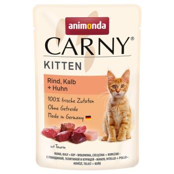 12x85g Animonda Carny Kitten tasakos nedves macskatáp- Marha, borjú + csirke kép