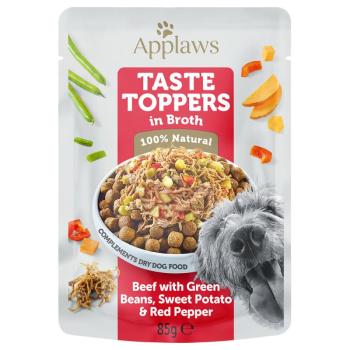 12x85g Applaws Taste Toppers húslében marha & zöldbab nedves kutyatáp kép