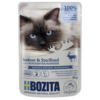 12x85g Bozita falatok szószban Indoor & Sterilised nedves Rénszarvas macskatáp kép