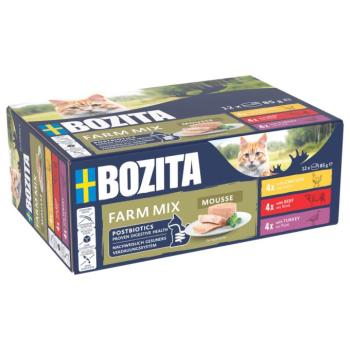 12x85g Bozita Mousse MIxed Farm nedves macskatáp mix kép