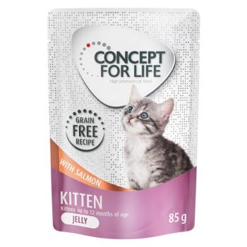 12x85g Concept for Life Kitten lazac gabonamentes nedves macskatáp aszpikban kép