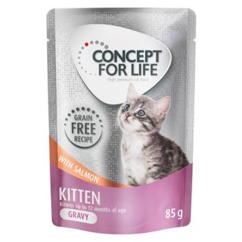 12x85g Concept for Life Kitten lazac gabonamentes nedves macskatáp szószban kép