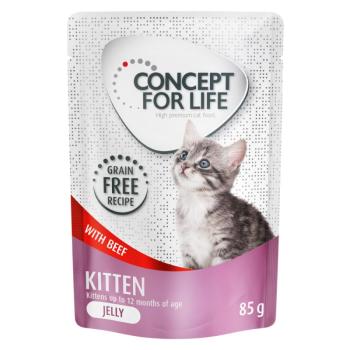 12x85g Concept for Life Kitten marha gabonamentes nedves macskatáp aszpikban kép