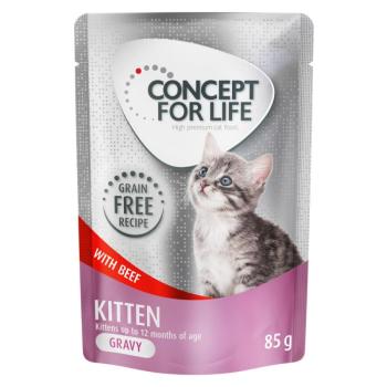 12x85g Concept for Life Kitten marha gabonamentes nedves macskatáp szószban kép