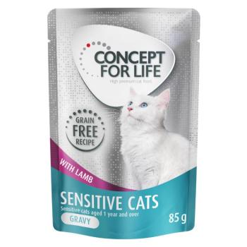 12x85g Concept for Life Sensitive Cats bárány gabonamentes nedves macskatáp szószban kép