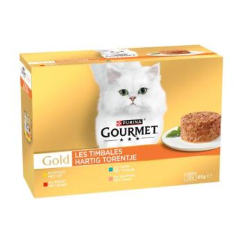 12x85g Gourmet Gold rafinált ragu húsválogatás nedves macskatáp kép