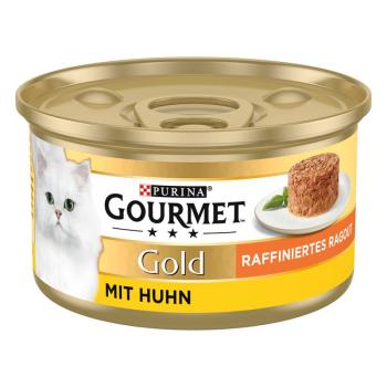 12x85g Gourmet Gold rafinált ragu nedves macskatáp- Csirke kép