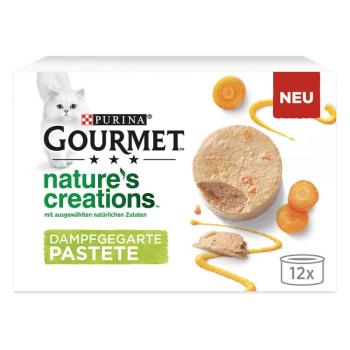 12x85g Gourmet Nature's Creations Mousse nedves macskatáp- Lazac & zöldbab kép