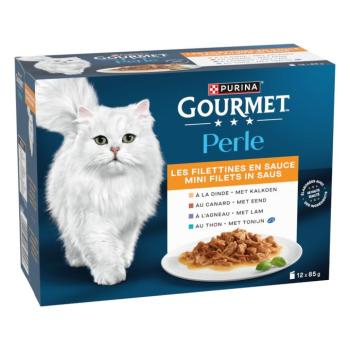 12x85g Gourmet Perle Válogatott csíkok szószban nedves macskatáp kép