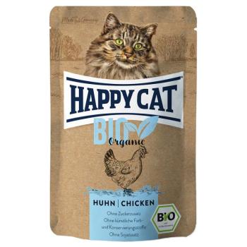 12x85g Happy Cat Bio Pouch bio csirke & bio kacsa nedves macskaeledel kép