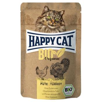 12x85g Happy Cat Bio Pouch bio csirke & bio pulyka nedves macskaeledel kép