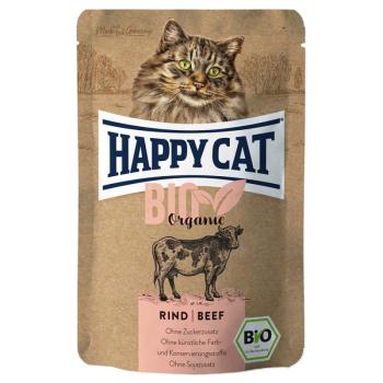 12x85g Happy Cat Bio Pouch bio marha nedves macskaeledel kép