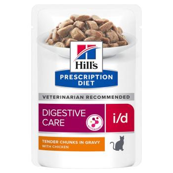 12x85g Hill's Prescription Diet i/d Digestive Care csirke nedves macskatáp kép