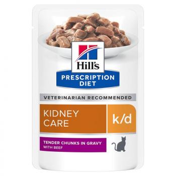 12x85g Hill's Prescription Diet k/d Kidney Care macskatáp-marha kép