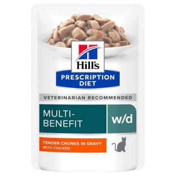 12x85g Hill's Prescription Diet w/d csirke nedves macskatáp kép