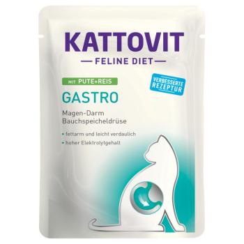 12x85g Kattovit Gastro pulyka & rizs tasakos nedves macskatáp kép