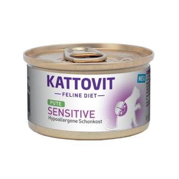 12x85g Kattovit Sensitive pulyka konzerv nedves macskatáp kép